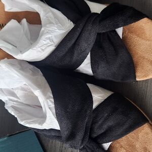 Black and Tan Knotted Sandals